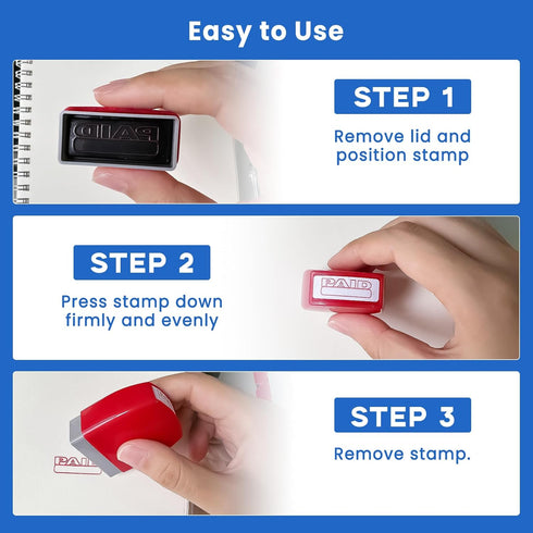 Self Inking Office Stamp Set, 8 PCS Stamps for Approved, Paid, Completed, Copy, Faxed, Scanned, Business Stamps