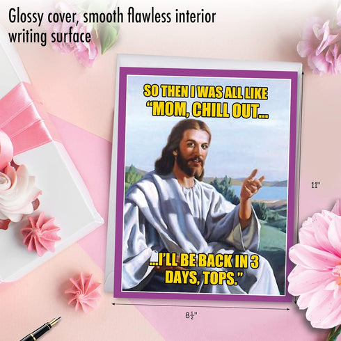 NobleWorks Jumbo Humorous Mother's Day Greeting Card 8.5 x 11 Inch with Envelope, Oversize Jumbo Mom J0214MDG