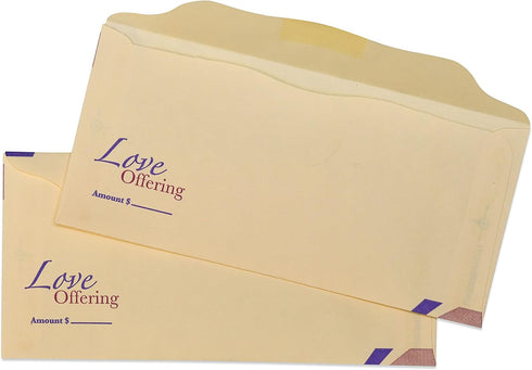 Love Offering Envelopes for Church, 100 Count