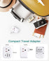 Addtam US to Japan Plug Adapter, 2 Prong to 3 Prong with 3 AC Outlets, 3 USB Ports for Travel Power Plug