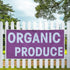 Fastasticdeals 4 Grommets 24x48Inches Vinyl Banner Multiple Sizes Organic Produce Advertising Printing A Business
