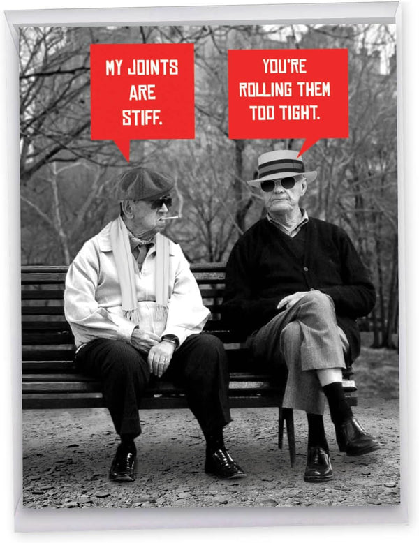 NobleWorks Jumbo Humorous Birthday Greeting Card, 8.5 x 11 Inch with Envelope, Large Bday Men J7038BDG