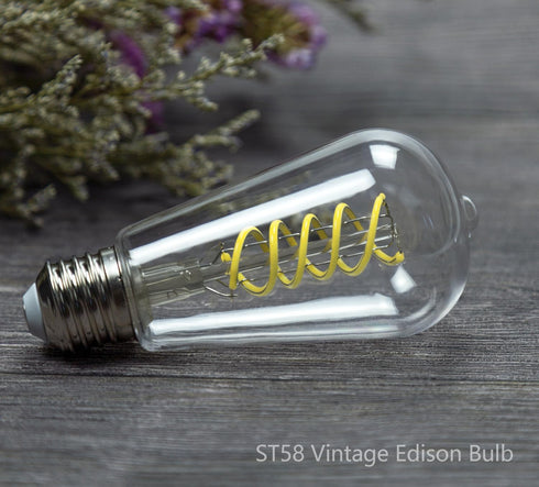 BORT Dimmable LED Edison Bulbs, 6W Vintage Light Bulb Equivalent to 60W, E26 5000K ST58/ST19, 6 Pack