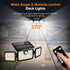 158LEDs (Remote,1 Pack) Solar Lights Outdoor, Quick Charge Solar Motion Deck Lights Outdoor for Deck with High