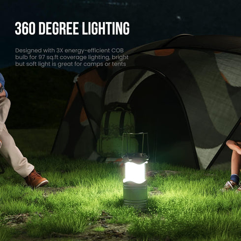 4 Pack Lichamp LED Camping Lantern, Battery Powered Flashlight for Power Outages, Portable Collapsible Hanging Light