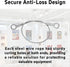 Klyeola 6Pcs 7.87" Stainless Steel Lanyard Cable, Eyelets Ended Security Wire Rope, Anti-Loss Security Cable