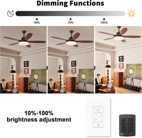 Humpptom Fan Remote Control Kit, Small Size Receiver Ceiling Fan Remote Control Control for Hunter/Harbor