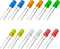 Single LED Light 5mm Diode Lamp DIY Kit, 6 Colors x 10PCS, Round Lens DC 3V 20mA Mini Bulbs Electronics Components