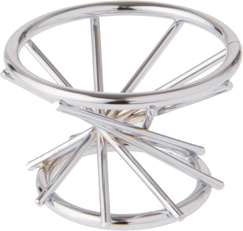 Bard's Silver Egg Holder/Stand, Swirl Leg, Reversible Display Diameter 1.4375" and 2"