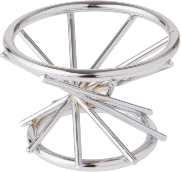 Bard's Silver Egg Holder/Stand, Swirl Leg, Reversible Display Diameter 1.4375" and 2"