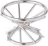 Bard's Silver Egg Holder/Stand, Swirl Leg, Reversible Display Diameter 1.4375" and 2"