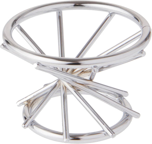 Bard's Silver Egg Stand/Holder, Swirl Leg, Reversible 1.4375" and 2" Display Diameter,