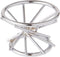 Bard's Silver Egg Stand/Holder, Swirl Leg, Reversible 1.4375" and 2" Display Diameter,