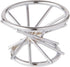 Bard's Silver Egg Stand/Holder, Swirl Leg, Reversible 1.4375" and 2" Display Diameter,