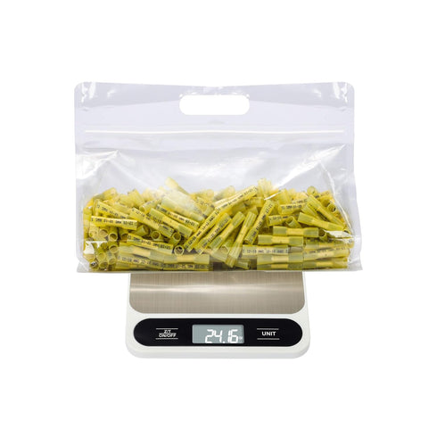 300PCS Butt Connectors Heat Shrink, Yellow 12-10 AWG Electrical Connections, Waterproof and Insulated Crimps