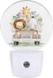 Safari Animals Night Light,Cute Lion Elephant and Giraffe Night Lights Plug into