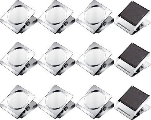 Heavy Duty Magnetic Clips, 1.77 Inch, 12 Pack, Large Metal Clips for Whiteboard, Refrigerator, Classroom
