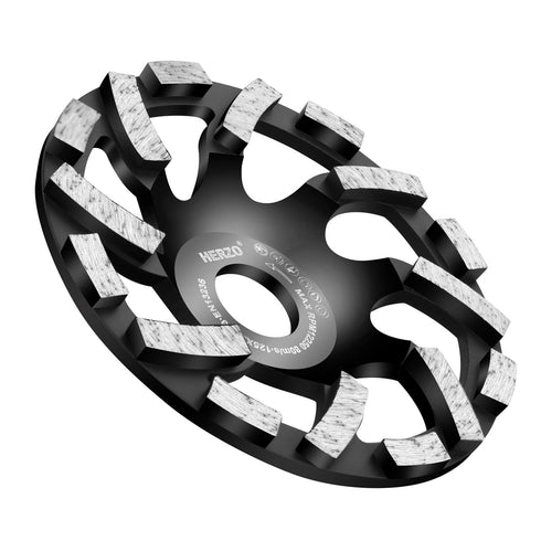 HERZO Diamond Concrete Grinding Wheel 5 inch for Polishing and Cleaning Stone, Concrete Surface