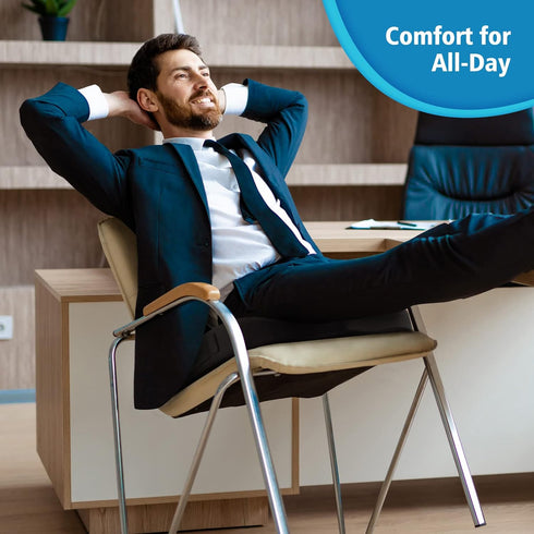 CloudBliss Gel Seat Cushion - Cooling Gel Enhanced, Memory Foam, Ergonomic Seat Cushion for Long Sitting for Office