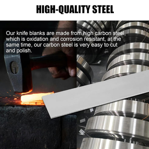 3 Pack 1084 Steel Knife Making Blanks - 12"x1.5"x1/8" Flat Stock for DIY Knife Making