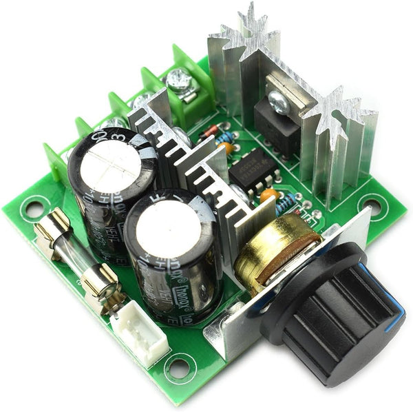 DZS Elec 10A 12V-40V DC Motor Speed Controller, 12V 24V PWM Variable Speed Regulator with Speed Control Knob