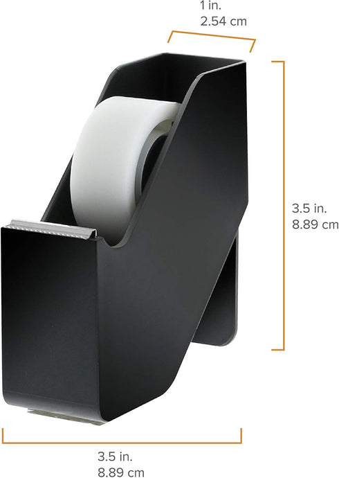 Bostitch Office Konnect Tape Dispenser with Premium Single-sided Tape, Sticks to Desk, Black (KT-TAPE-BLK)