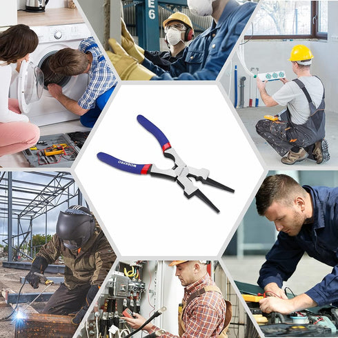 WORKPRO 8" Welding Pliers, Multi-Functional CR-V Steel for Welding, Electrical, Mechanical Use