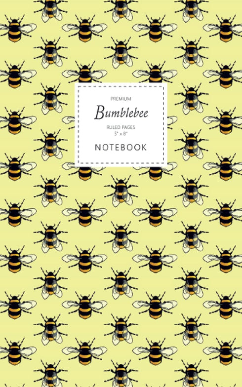 Premium Bumblebee Notebook - Ruled Pages - 5x8 (Yellow)