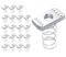 20 Pcs 3/8"-16 Strut Channel Nuts, Spring Strut Channel Cone Nuts for Easy Mounts Solar Panel