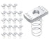 20 Pcs 3/8"-16 Strut Channel Nuts, Spring Strut Channel Cone Nuts for Easy Mounts Solar Panel