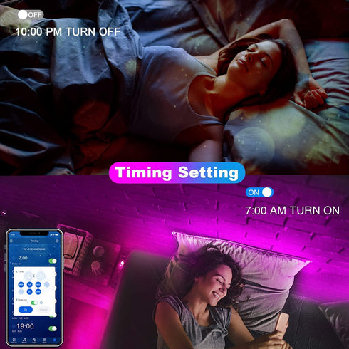 200ft, 24V Decor(2 100ft) dalattin Led Lights for Bedroom Smart Led Strip Lights with App Control Remote, RGB LED Light