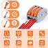 Delgada 60pcs Wire Connectors Nuts Assortment Pack, 2/3/4/5 Port Compact Quick Splicing Electrical Connectors Kit