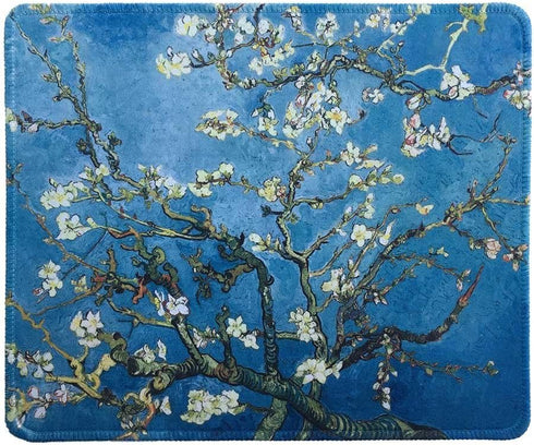 dealzEpic Art Mousepad - Natural Rubber Mouse Pad with Vincent Van Gogh Almond Blossoms Painting, 9.5x7.9 inches
