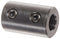 RC-031 Black Oxide Plated Mild Steel Rigid Coupling, 5/16" Bore, 1" Length, 5/8" Outside Diameter, Set Screw