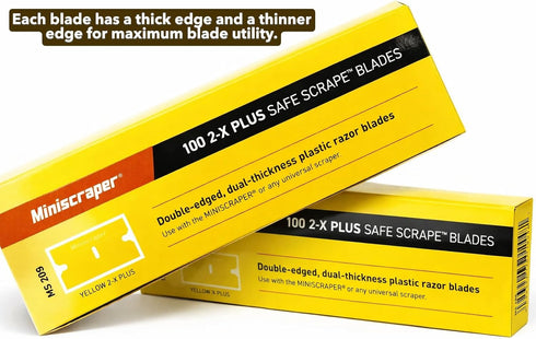 100-Pack Double Edged Plastic Razor Blades - Thicker & Thinner Edges