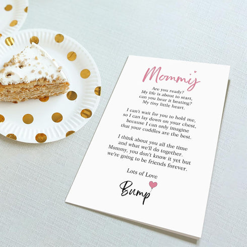 Obbyidk Mommy Poem to Be Mother's Day Card from Bump, First Mothers Day Card for Wife, Pregnant Announcement Card, New