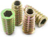 LQ Industrial 25pcs 5/16-18x1-1/5 Inch Furniture Screw-in Nut, Zinc Alloy Bolt Fastener Connector for Wood Furniture