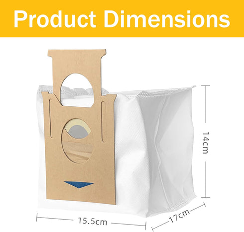 9 Pack T8 Bags Fit for Ecovacs DEEBOT OZMO T8 AIVI T8 Max and T8 Series/N8 Pro Plus/ N8 Pro/N10 Plus Robot Vacuum, Fit for Yeedi Vacuum