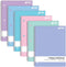 Better Office Products Spiral Notebooks, 6 Pack, 1 Subject, 70 Sheets, 10.5" x 8", 6 Assorted Pastel Colors