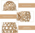 Set 2-Pack FOMIYES Bamboo Lamp Shade Replacement Small Woven Rattan Drum Lampshades Clip-on for Pendant Lights Table