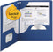 Smead Lockit Two-Pocket Heavyweight Folder, Dark Blue, Letter Size, 25 per Box (87982)