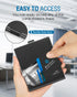MaxGear Metal Business Card Holder - Professional Stainless Steel Card Case for Men & Women, Black