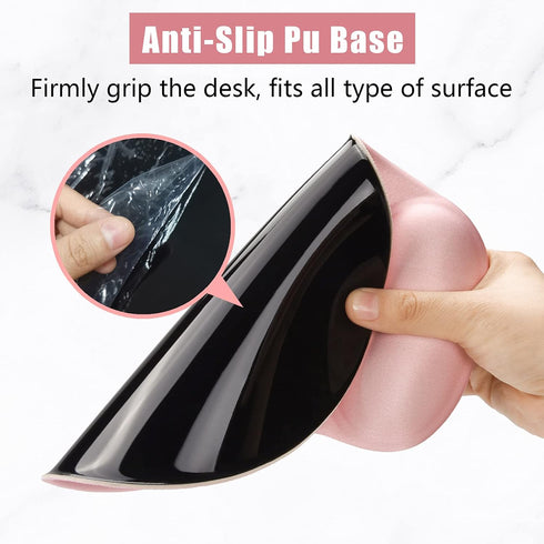 Hsurbtra Ergonomic Mouse Pad with Wrist Rest Support, Gel Mouse Pads with Non-Slip PU Base, Pain Relief Memory Foam