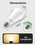 300 Watt Equivalent Light Bulb, 33W Super Bright Garage Light Bulb, A23 LED E26 Warm White 3000K Bulb for Warehouse, Backyard, Non-Dimmable, 2-Pack by UNILAMP