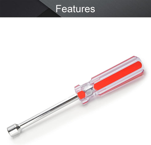Utoolmart Hexagon Nut Nonslip Handle Hex Socket Wrench Screwdriver, 10mm