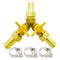 Brass 3 Way Shut-Off Valve - 5/16" Hose Barb Y Shaped Ball Valve for Water/Fuel/Air