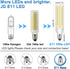 E11 LED Bulb Dimmable, JDE11 120V, 100W Halogen Equivalent, 10W 1000 Lumen, E11 Bulbs, Pack of 2