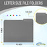 Grey File Folders - 1/3-Cut Tabs, Letter Size, 12-Pack - Durable Office Filing Folders