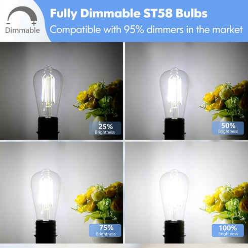 6-Pack Dimmable LED Light Bulbs, 7W 60W Equivalent, 900LM Ultra Bright, 5000K Daylight White, E26 Base