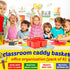 Plastic Storage Caddy Organizers, 6 Pcs Portable Teacher Classroom Supply Caddies with Handle, White
